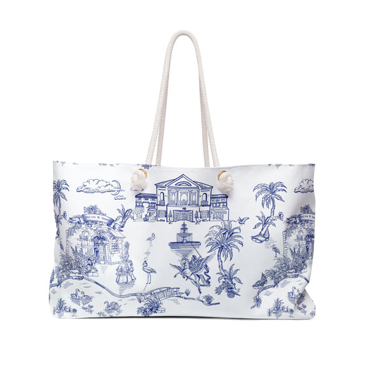 Toile De Donahue (Paris Blue)- Weekender Tote