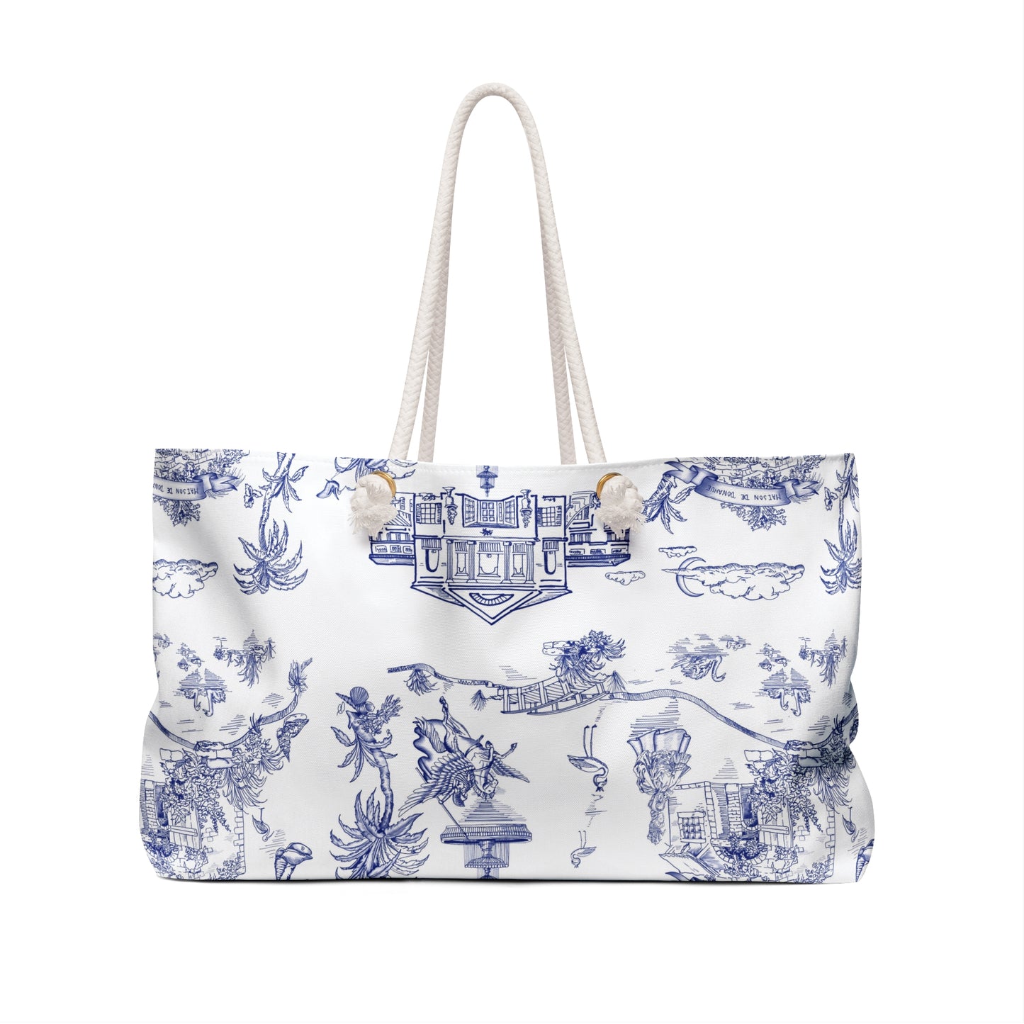 Toile De Donahue (Paris Blue)- Weekender Tote