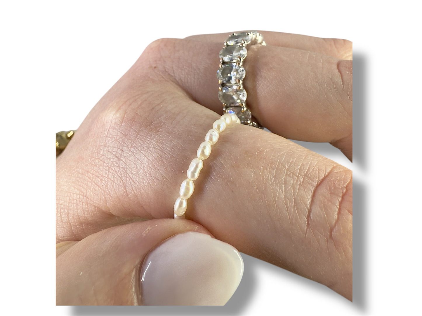 Freshwater Pearl Eternity Ring