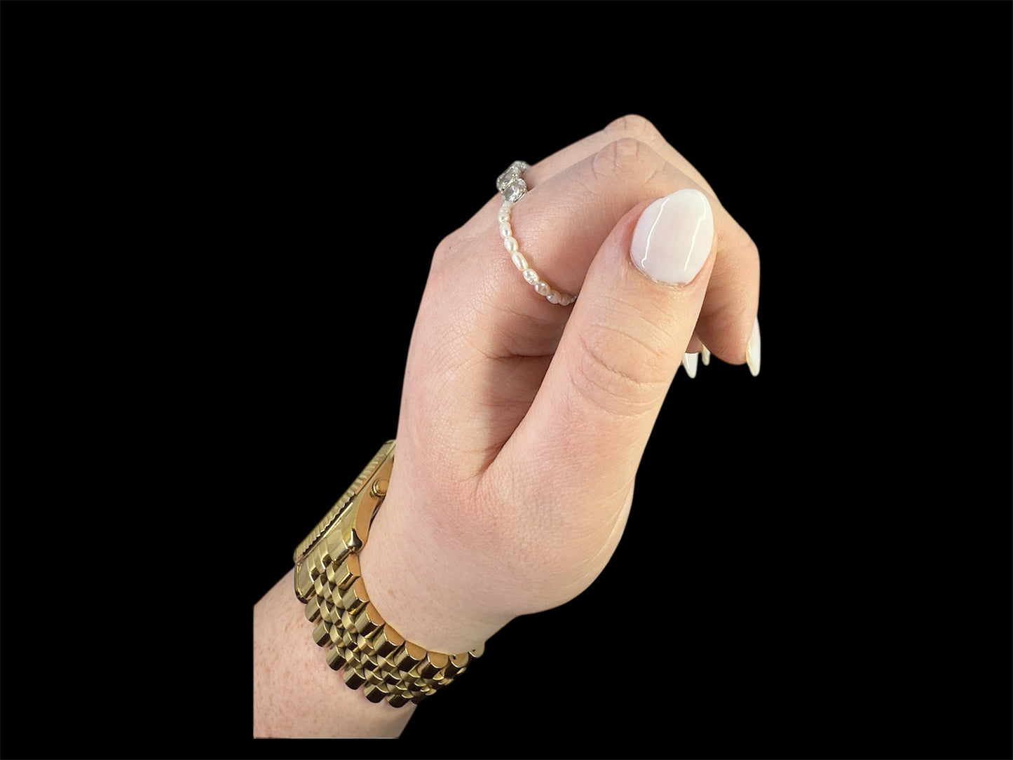 Freshwater Pearl Eternity Ring