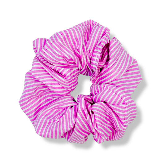 Oxford Stripes Pink - Jumbo Scrunchie