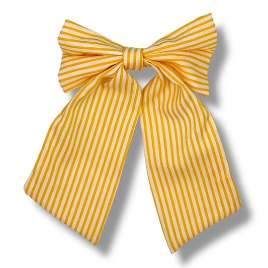 Oxford Stripes Orange - Hair Bow