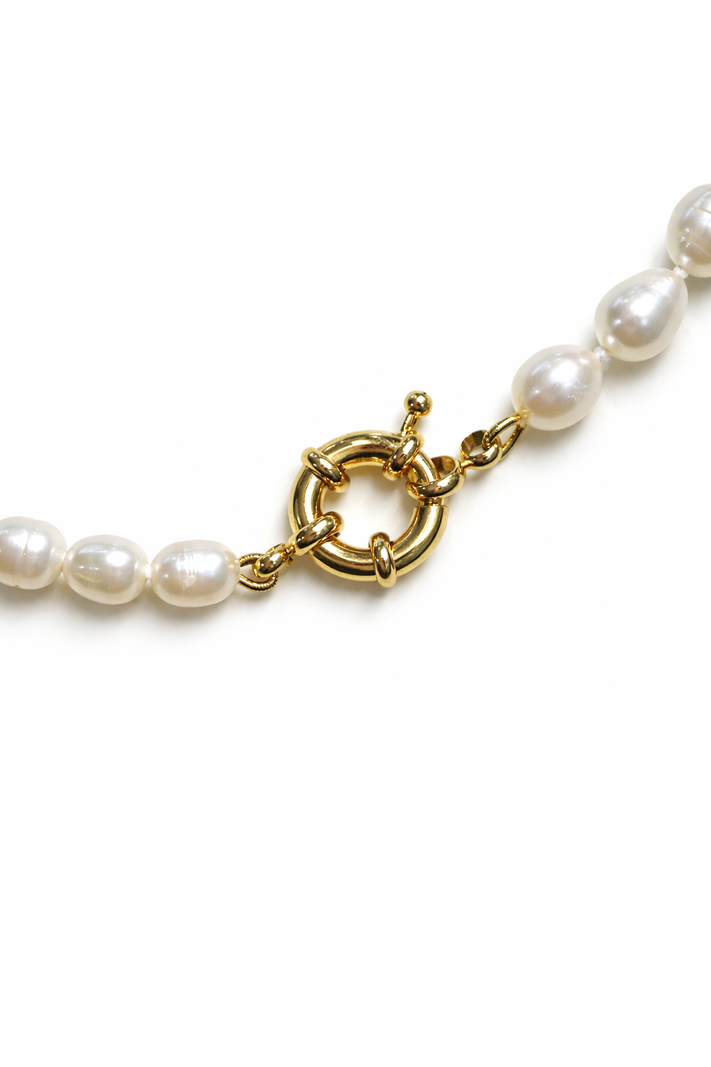 Porthole Pearl Necklace