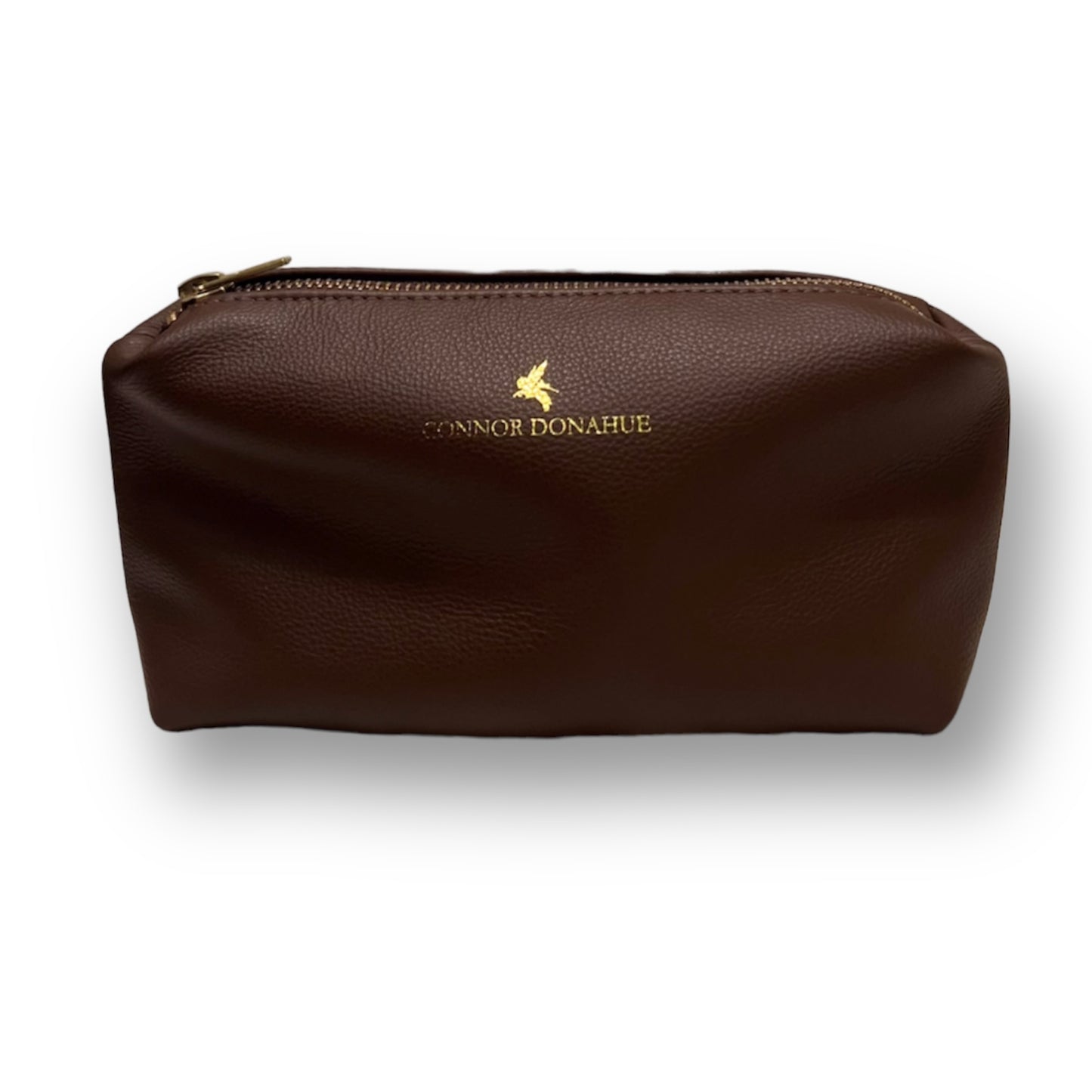 MOCHA - LEATHER MAKEUP POUCH