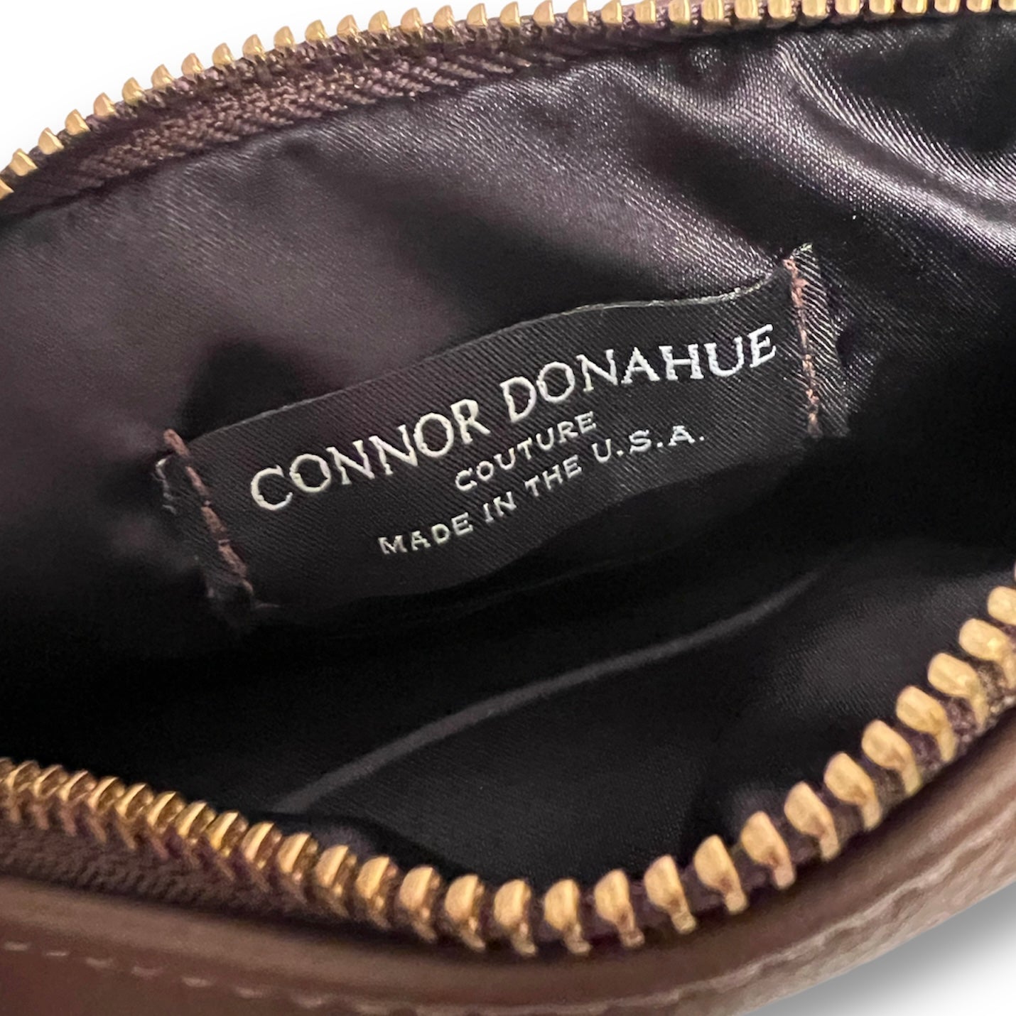 MOCHA - LEATHER MAKEUP POUCH