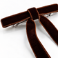 Mocha Brown Velvet Ribbon Hair Bow | Luxury Long-Tail Hair Accessory