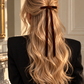 Mocha Brown Velvet Ribbon Hair Bow | Luxury Long-Tail Hair Accessory
