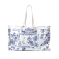 Toile De Donahue (Paris Blue)- Weekender Tote