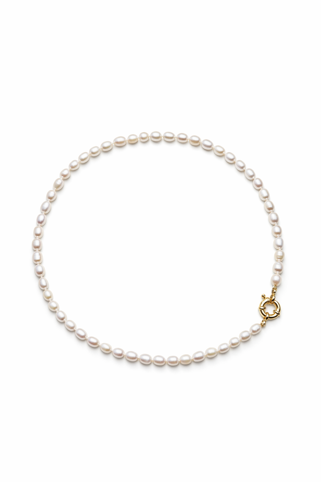 Porthole Pearl Necklace
