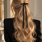 Dark Emerald Green Velvet Ribbon Hair Bow | Luxury Long-Tail Hair Accessory
