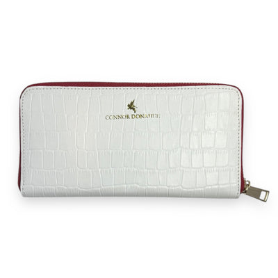 Zippy Wallet - White Nile Crocodile Embossed