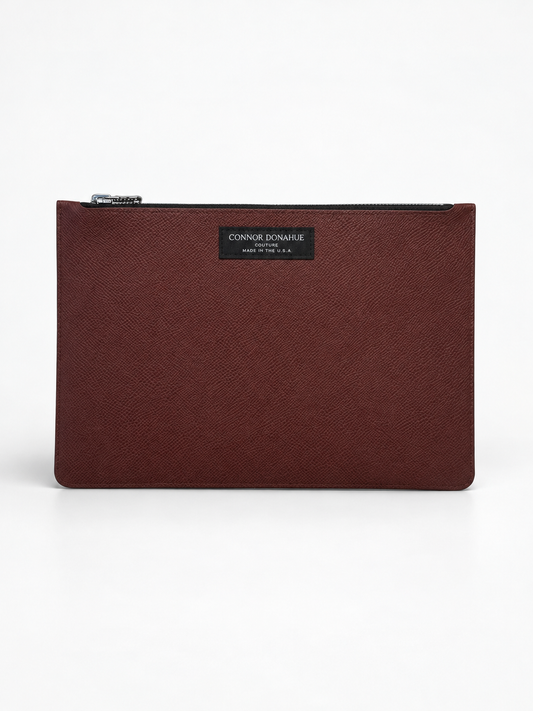 Evening Clutch - Epsom Leather Burgundy