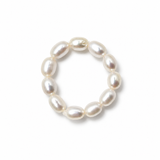 Freshwater Pearl Eternity Ring 3-4mm (Stackable)