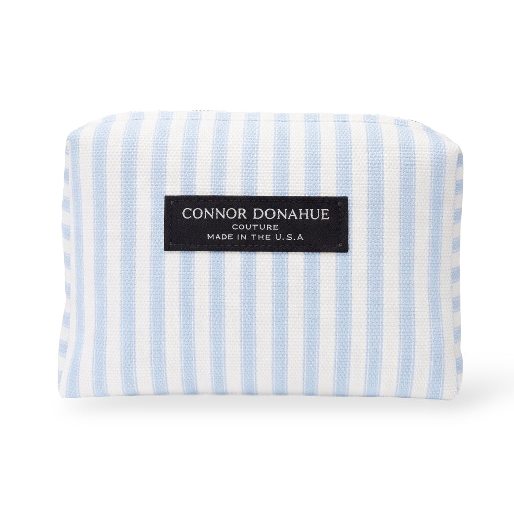 Travel Pouch Petite- Blue Stripe