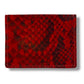 Genuine Snake Leather Cash-Card Card Holder - Rouge