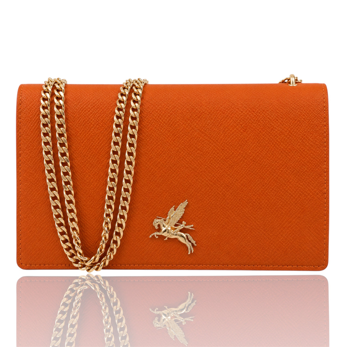 Apollo Bag Crossbody: MM Saffron (Epsom Leather)