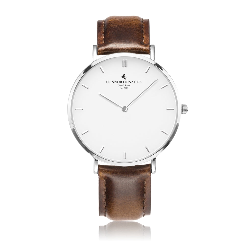 SILVER - LEATHER STRAP