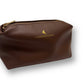 MOCHA - LEATHER MAKEUP POUCH