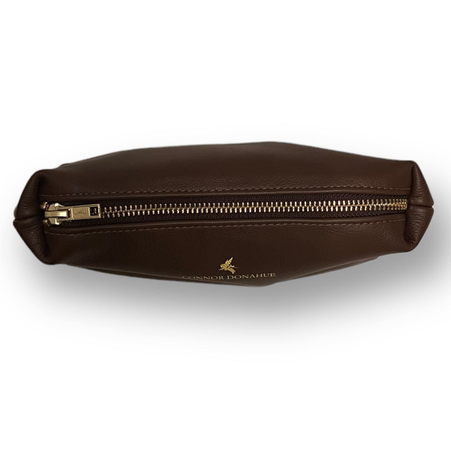 MOCHA - LEATHER MAKEUP POUCH