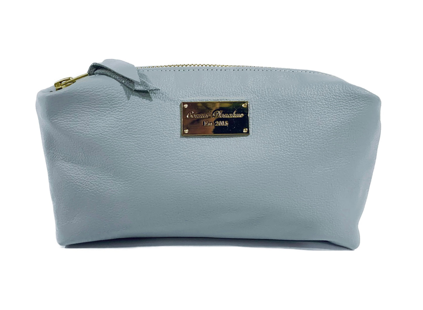 CERULEAN - LEATHER MAKEUP POUCH